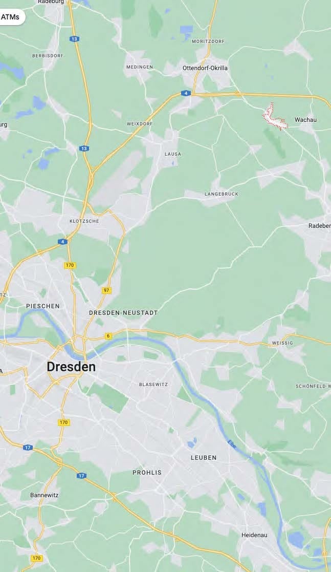 Social Hub Dresden — Gebäudeansicht und Karte von Dresden mit Standortmarkierung in Striesen/Blasewitz
